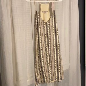 Black and white printed front dress